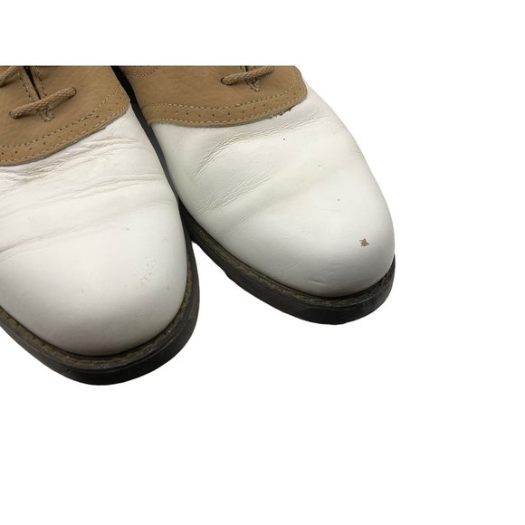 Lady Fairway Woman"s Size 9 Tan/White Leather Golf Shoes‎ - Picture 7 of 13